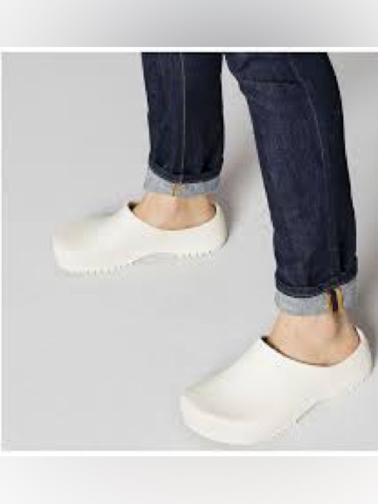 Birkenstock Shoes - Birthday Birkis White Slip-On Clog Shoes size 6 to 7